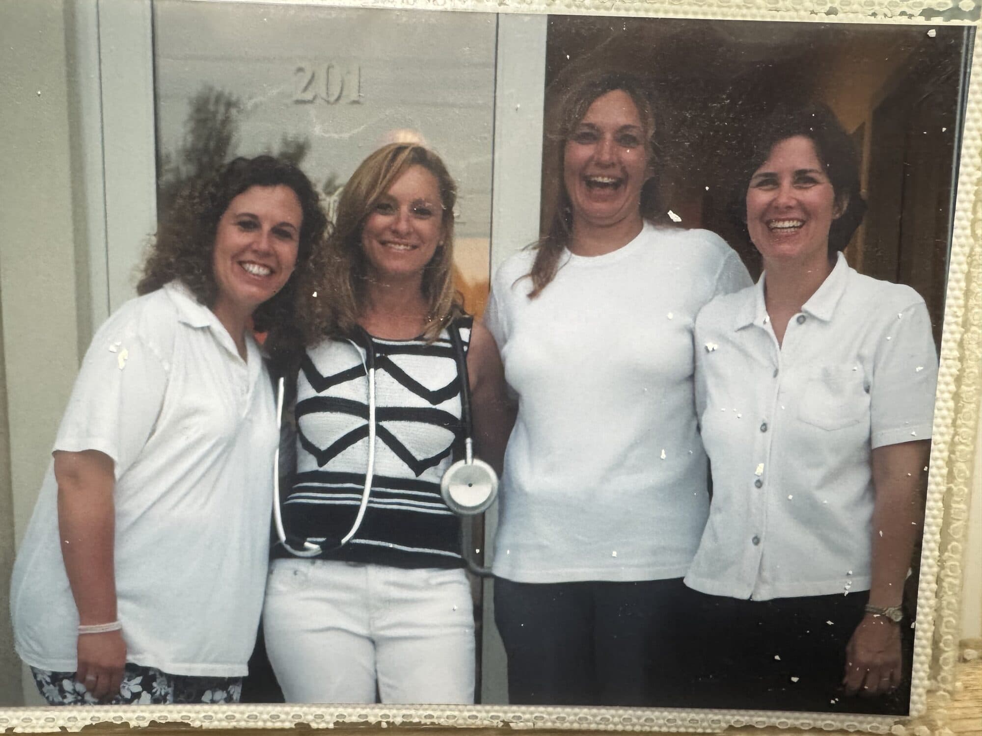 Dr. Barasch, Dr. Katz, Jean, and Sue — the founding team